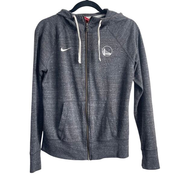Nike Golden State Warriors Women Lightweight Full-Zip Hoodie Jacket Gray Small - Picture 1 of 6